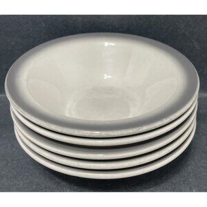 Homer Laughlin Best China Set Of 5 Bowls with Grey Rim Hard to Find restaurant